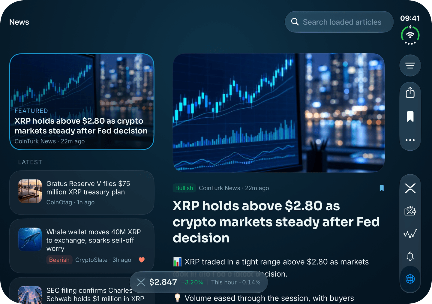 News in XRP Alerts on iPhone Duo: The feed beside the story you're reading.